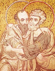SS. Pietro e Paolo che si abbracciano (mosaico)
